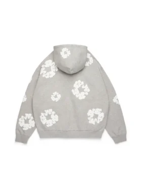 Cotton Wreath Hoodie gris