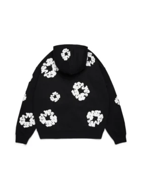 Cotton Wreath Hoodie noir