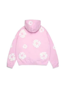 Cotton Wreath Hoodie rose poudré