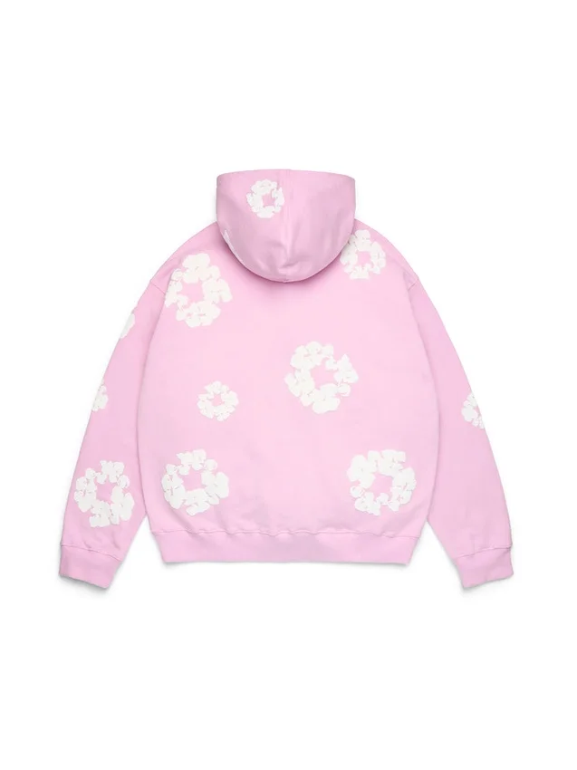 Cotton Wreath Hoodie rose poudré