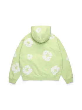 Cotton Wreath Hoodie zippé, couleur menthe