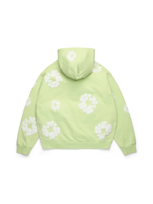 Cotton Wreath Hoodie zippé, couleur menthe