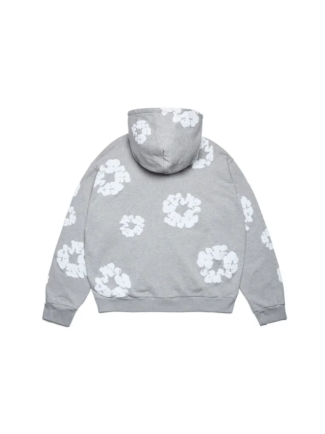 Cotton Wreath Hoodie zippé gris