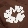 Cotton Wreath Hoodie zippé marron foncé