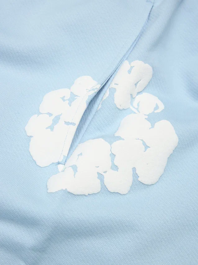 Cotton Wreath Sweatpant bleu poudré