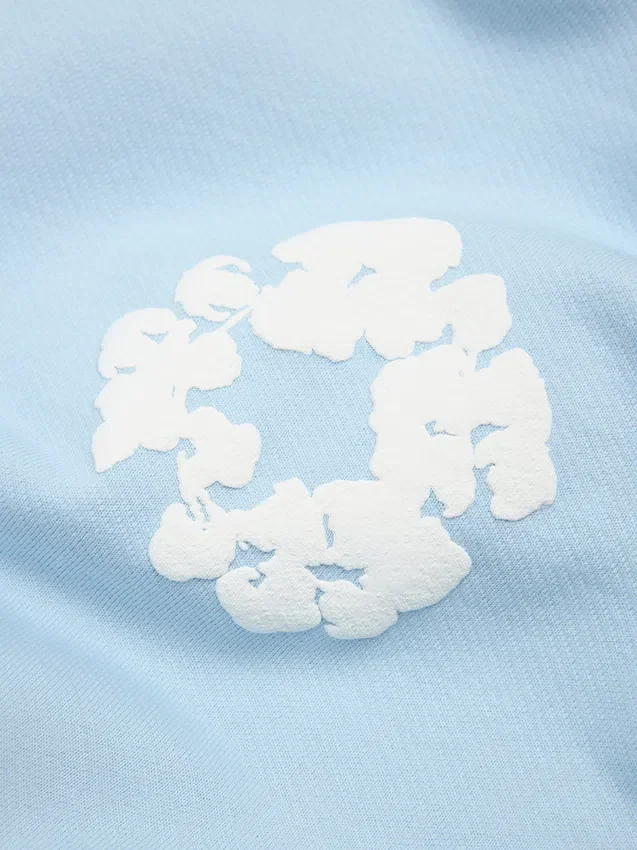 Cotton Wreath Sweatpant bleu poudré