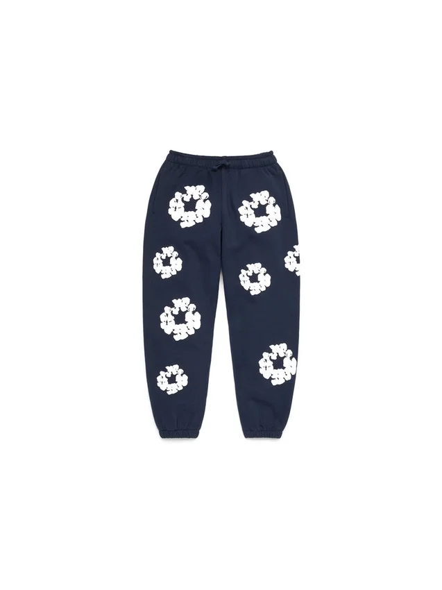 Cotton Wreath Sweatpant pour enfant bleu marine