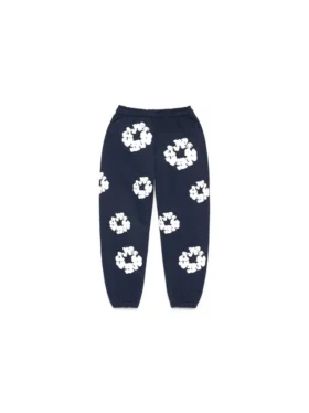 Cotton Wreath Sweatpant pour enfant bleu marine