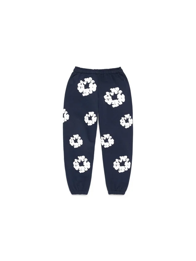 Cotton Wreath Sweatpant pour enfant bleu marine