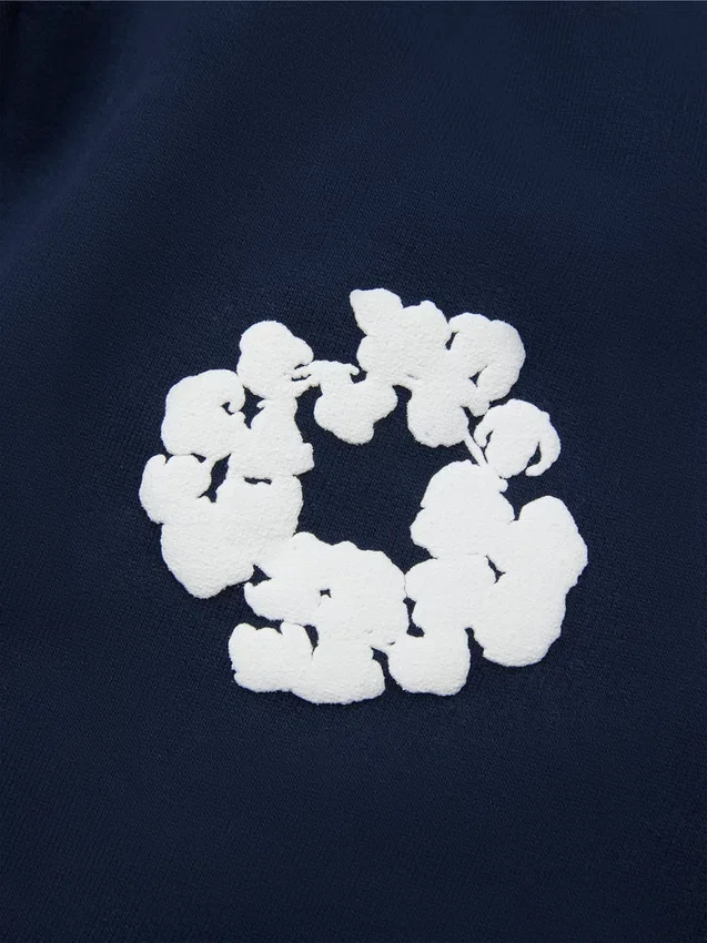 Cotton Wreath Sweatpant pour enfant bleu marine