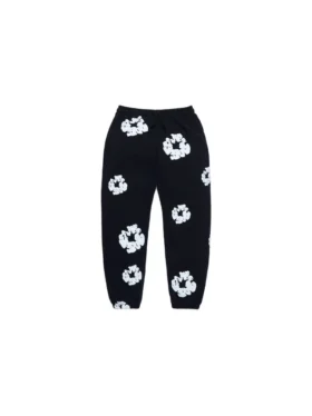 Cotton Wreath Sweatpant pour enfant, noir