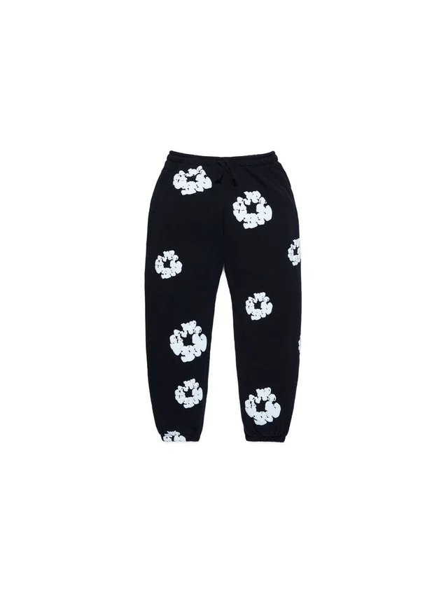 Cotton Wreath Sweatpant pour enfant, noir