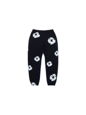Cotton Wreath Sweatpant pour enfant, noir