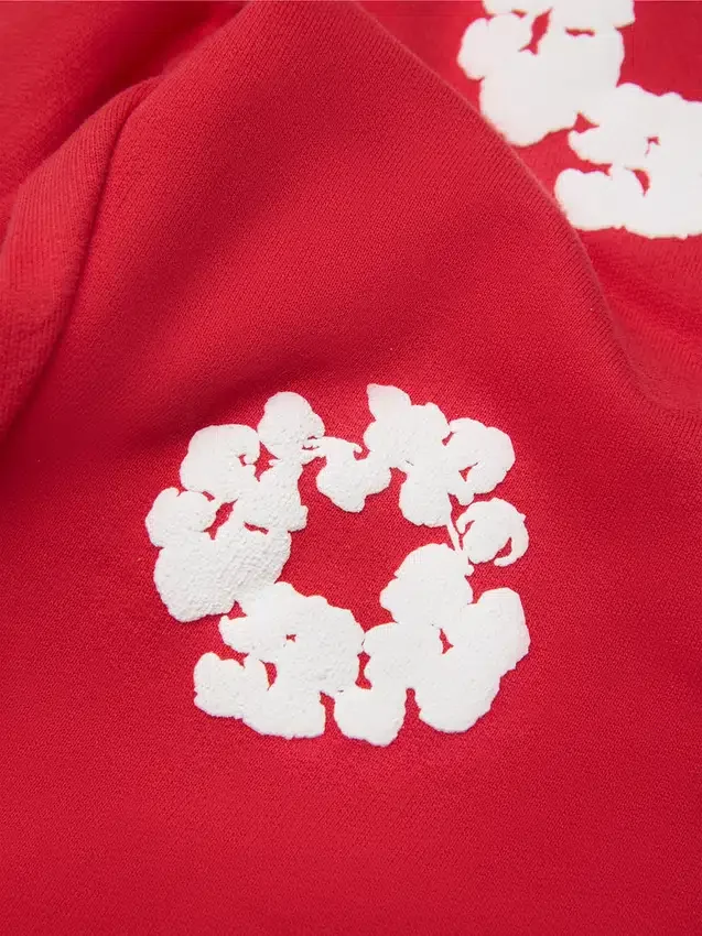 Cotton Wreath Sweatpant pour enfant, rouge