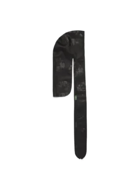Durag en cuir « Cotton Wreath » noir