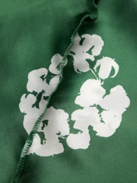 Durag vert avec Cotton Wreath en coton