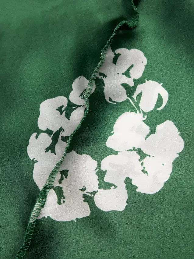 Durag vert avec Cotton Wreath en coton