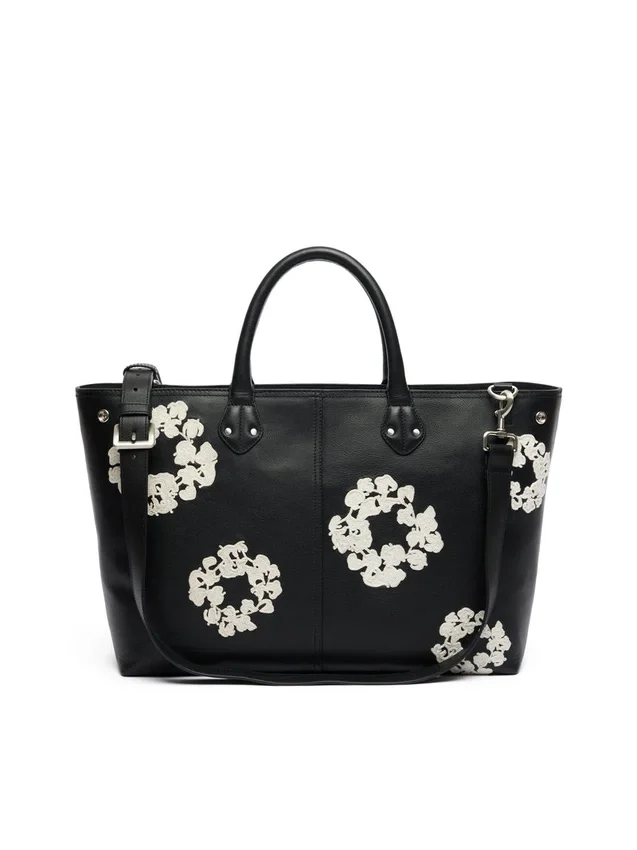 Grand sac en cuir « Cotton Wreath »