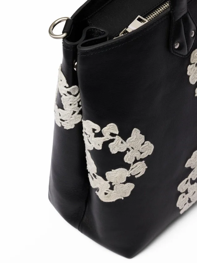 Grand sac en cuir « Cotton Wreath »