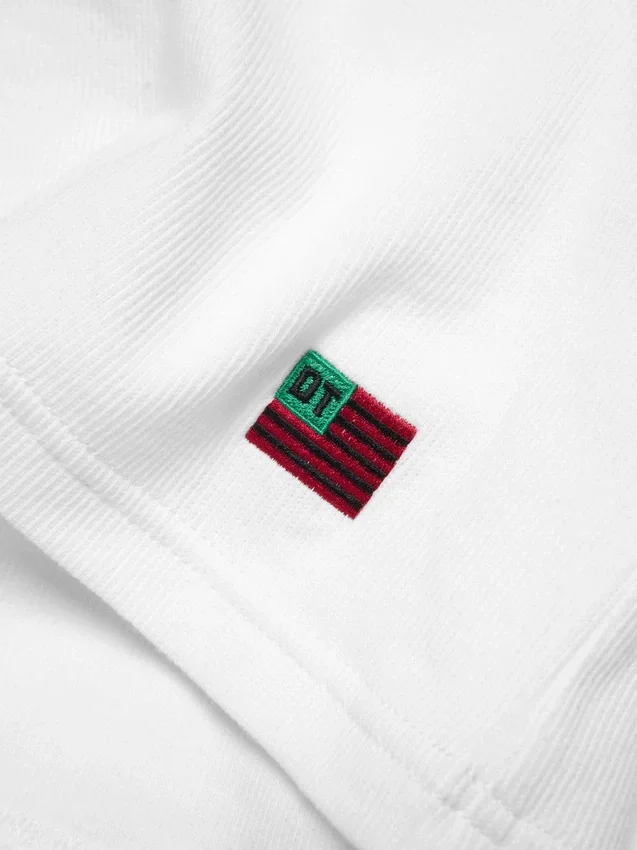 Lot de 3 débardeurs côtelés DT Flag, blanc