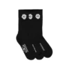 Lot de 3 paires de chaussettes en coton « Couronne de paix » noires