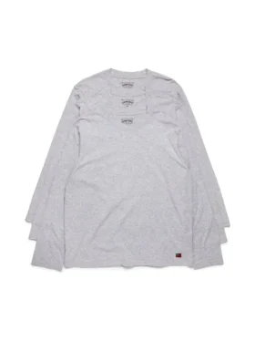 Lot de 3 t-shirts à manches longues DT Flag, gris