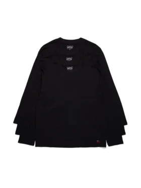Lot de 3 t-shirts à manches longues DT Flag noir