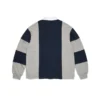 Maillot de rugby « Cotton Wreath » aux couleurs du drapeau panafricain, gris/bleu marine