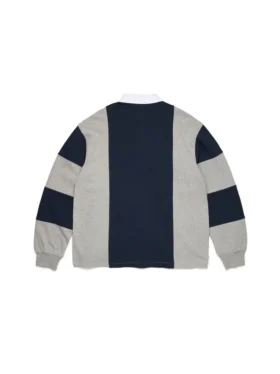 Maillot de rugby « Cotton Wreath » aux couleurs du drapeau panafricain, gris/bleu marine