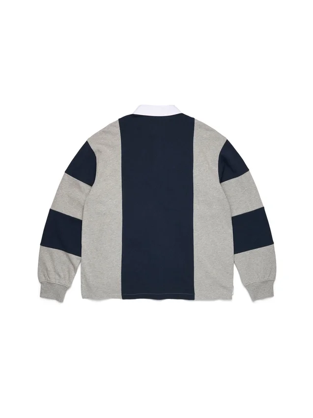 Maillot de rugby « Cotton Wreath » aux couleurs du drapeau panafricain, gris/bleu marine