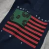 Maillot de rugby « Cotton Wreath » aux couleurs du drapeau panafricain, gris/bleu marine