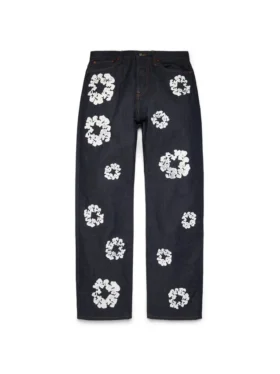 Pantalon baggy en Denim « Cotton Wreath » à lisière