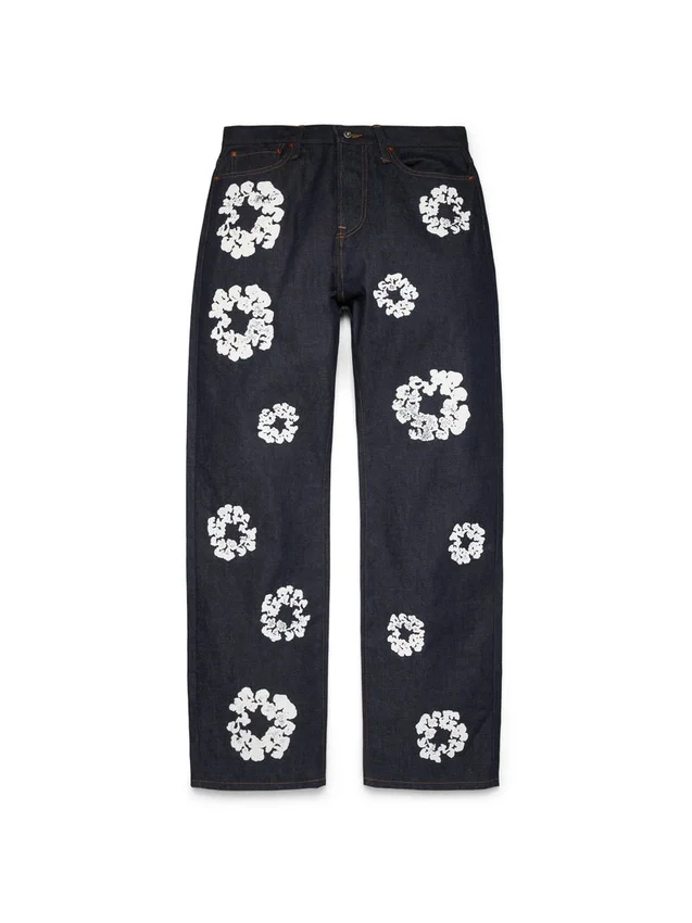 Pantalon baggy en Denim « Cotton Wreath » à lisière
