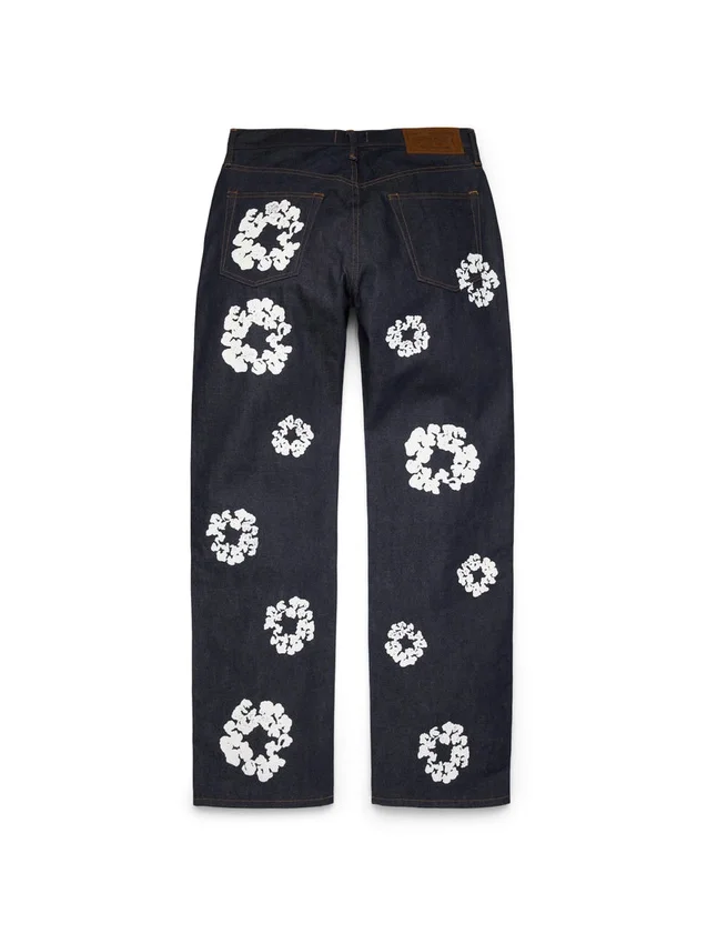 Pantalon baggy en Denim « Cotton Wreath » à lisière
