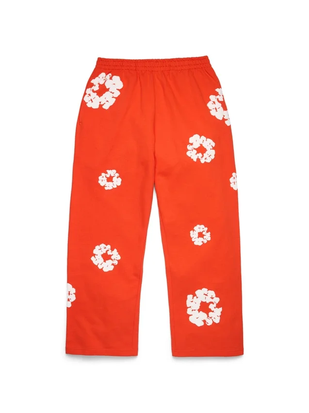 Pantalon de survêtement ample « Cotton Wreath » orange foncé