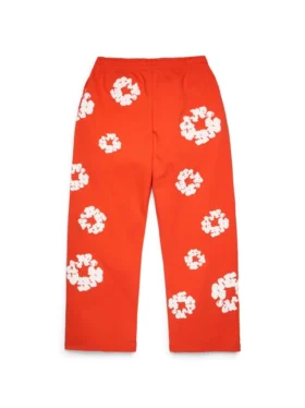 Pantalon de survêtement ample « Cotton Wreath » orange foncé