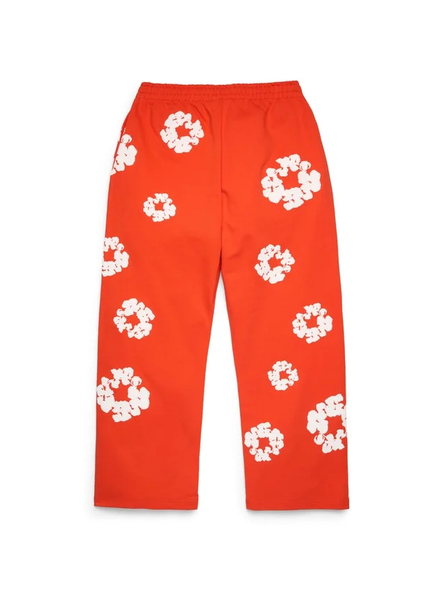Pantalon de survêtement ample « Cotton Wreath » orange foncé