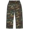Pantalon de survêtement camouflage à paillettes et ourlet ouvert