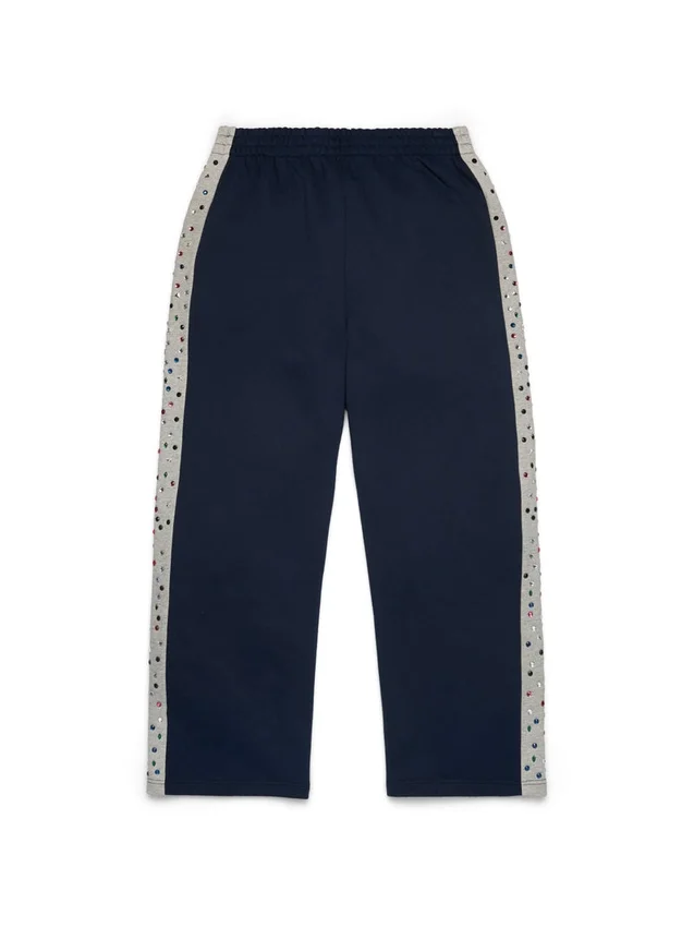 Pantalon de survêtement Denim U à strass, bleu marine