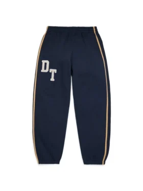 Pantalon de survêtement en chenille DT bleu