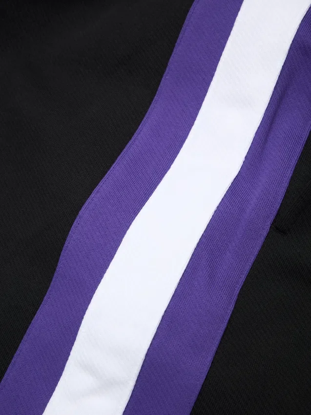 Pantalon de survêtement à ourlet ouvert « DT Stripe » noir