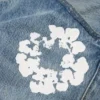 Pantalon en denim ample « Cotton Wreath » délavé clair