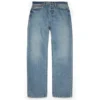 Pantalon en Denim ample, délavage clair