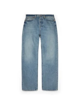 Pantalon en Denim ample, délavage clair
