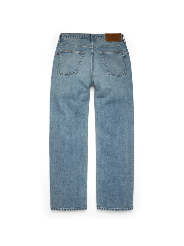 Pantalon en Denim ample, délavage clair