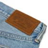 Pantalon en denim ample « Cotton Wreath » délavé clair
