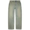 Pantalon en Denim ample, délavage sale