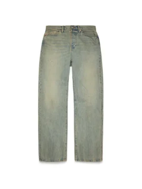Pantalon en Denim ample, délavage sale