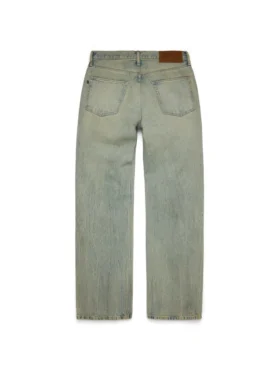 Pantalon en Denim ample, délavage sale