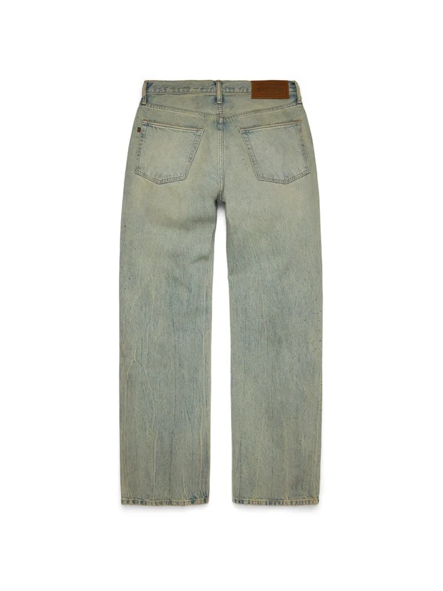 Pantalon en Denim ample, délavage sale